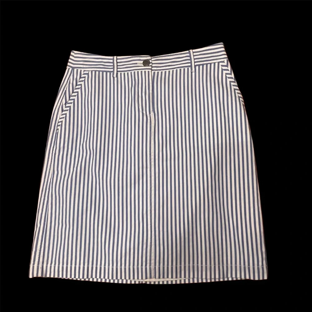 Talbots blue & white striped skirt Size 4P